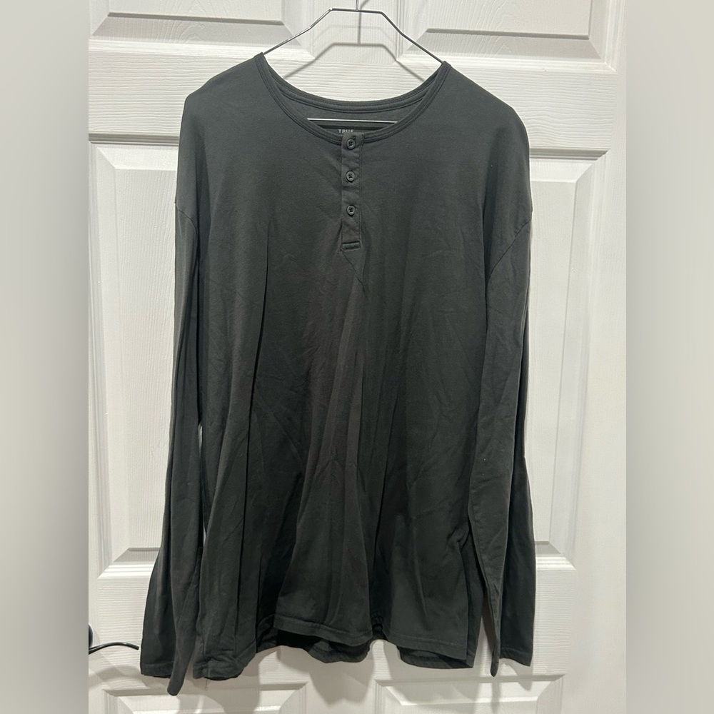 True Classic Long Sleeve Henley Shirt Men’s Size‎ XXL